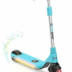 Hot Sale 🤩 Gyroshoes Electric Scooter For Kids With 3 Adjustable Heights & Flashing LED Lights, Lightweight Kids Electric Scooter With Kick-Start Boost And Gravity Sensor For Boys 👧 Girls Teens H30-blu 🛒
