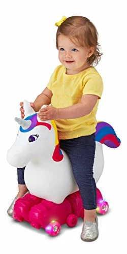Outlet π₯° Kid Trax Silly Skaters Unicorn Toddler Foot To Floor Ride On Toy, Kids 1-3 Years Old, Soft And Inflatable, Single Rider, Light Up LED Rollerskates, White (KT1590) β 4 Outlet π₯° Kid Trax Silly Skaters Unicorn Toddler Foot To Floor Ride On Toy, Kids 1-3 Years Old, Soft And Inflatable, Single Rider, Light Up LED Rollerskates, White (KT1590) β - Image 2