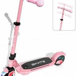 Hot Sale ❤️ SIMATE Electric Scooter For Kids, Foldable Pro E-Scooter With 3 Adjustable Heights And Colorful Flash Wheel For Kids Ages 5 And Up, 5.5" Kick Scooter, 🔔 Christmas 🎂 Birthday Gifts Pink ⌛ -Scooters & Equipment Sales 31ucHkbcIAL. AC