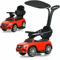 Discount 🧨 INFANS 3 In 1 Licensed Mercedes Benz Ride On Push Car, Kids Toy Stroller For Toddlers With Push Handle, Baby Foot-to-Floor Sliding Walker With Removable Canopy, Music, Horn, Under Seat Storage (White) ❤️ -Scooters & Equipment Sales 41 0kEotjmL. AC