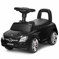 Cheapest 💯 Costzon Kids Push And Ride Racer, Licensed Mercedes Benz Ride On Push Car W/Horn Music, Under Seat Storage, Foot-to-Floor Sliding Car Pushing Cart For Toddler, Gift Toy For Children Boys 👧 Girls (Black) 😀
