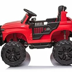 Best reviews of 🌟 DAKOTT Chevy Silverado Z71 Trail Boss Monster Truck Four Powerful Motors 12V 4x4 Big Wheels Ride On Monster Truck For Kids Blue ⌛ -Scooters & Equipment Sales 4135lCSmEOS