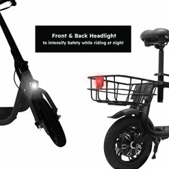 Wholesale ⌛ Phantomgogo Commuter R1 - Electric Scooter For Adults - Foldable Scooter With Seat & Carry Basket - 450W Brushless Motor 36V - 15MPH 265lbs Max Load E Mopeds For Adults Blue ⌛ -Scooters & Equipment Sales 414HWceiNLL