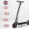 Buy 🥰 FIAT Electric Scooter, Electric Scooter For Adults With 350W Motor, Up To 16MPH & 20 Miles Long Range, Scooter For Adults With Dual Breaking System, Folding Electric Scooter For Travel & Commuting Vesuvio Black 😍 -Scooters & Equipment Sales 415Zd7v9ldL