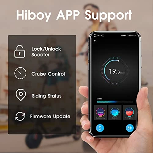 Buy ๐ Hiboy S2 MAX Electric Scooter, Upgraded 500W Motor, 40.4 Miles Range&19 MPH, 10'' Pneumatic Tires, Double Braking System, Portable And Foldable Commuting Electric Scooter For Adults Black ๐ 7 Buy ๐ Hiboy S2 MAX Electric Scooter, Upgraded 500W Motor, 40.4 Miles Range&19 MPH, 10'' Pneumatic Tires, Double Braking System, Portable And Foldable Commuting Electric Scooter For Adults Black ๐ - Image 5