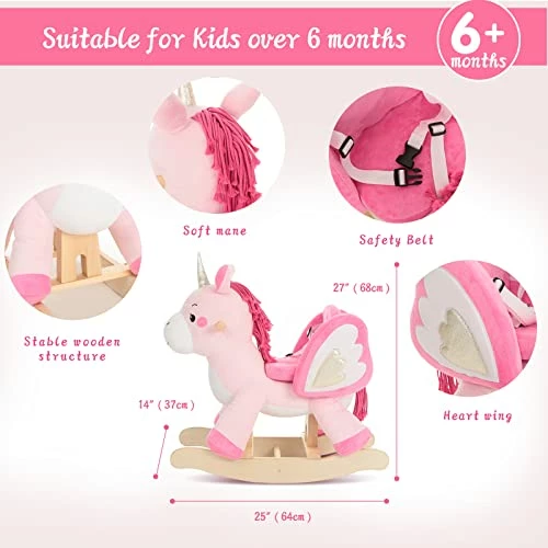 Outlet π Labebe - Baby Rocking Horse, Ride Unicorn, Kid Ride On Toy For 6 Month-3 Year Old, Infant (Boy Girl) Plush Animal Rocker, Toddler/Child Stuffed Ride Toy (Pink) β 5 Outlet π Labebe - Baby Rocking Horse, Ride Unicorn, Kid Ride On Toy For 6 Month-3 Year Old, Infant (Boy Girl) Plush Animal Rocker, Toddler/Child Stuffed Ride Toy (Pink) β - Image 3