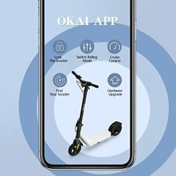 Deals 🔔 OKAI ES50B Electric Scooter - 12.4 Miles Range & 15.5 MPH - Lightweight And Foldable E Kick Scooter For Kids, Teens & Adults Pink 🧨 -Scooters & Equipment Sales 417x0w5xL7L