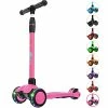 Promo 🔔 Kick Scooter B03, Lean 'N Glide 3-Wheeled Push Scooter With Extra Wide PU Light-Up Wheels, Any Height Adjustable Handlebar And Strong Thick Deck For Children From 3-12yrs (Rose Pink) 💯 -Scooters & Equipment Sales 418jdAlWa2L