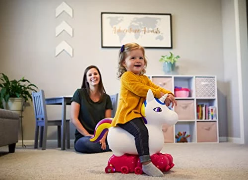 Outlet π₯° Kid Trax Silly Skaters Unicorn Toddler Foot To Floor Ride On Toy, Kids 1-3 Years Old, Soft And Inflatable, Single Rider, Light Up LED Rollerskates, White (KT1590) β 6 Outlet π₯° Kid Trax Silly Skaters Unicorn Toddler Foot To Floor Ride On Toy, Kids 1-3 Years Old, Soft And Inflatable, Single Rider, Light Up LED Rollerskates, White (KT1590) β - Image 4