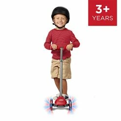 Cheap ✨ Radio Flyer Lean 'N Glide Scooter With Light Up Wheels, Kids Scooter, Red Kick Scooter, For Ages 3+ ⭐ -Scooters & Equipment Sales 41BG6lSSwaL