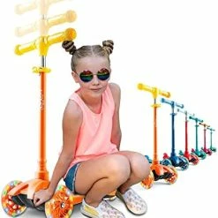 Top 10 😀 Kicksy Wheels Kicksy - Kids Scooter - Toddler Scooter For Kids 2-5, Adjustable Height -3 Wheel Scooter For Kids Ages 6-12 Boys & 👧 Girls- Kids Three Wheel Scooter With Light Up LED Wheels Made For Stable Ride Blu ✨ -Scooters & Equipment Sales 41BtNcgDQOL. AC