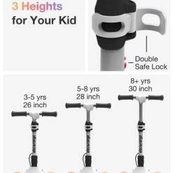 Promo 💯 Elecorange Kid Electric Scooter, Safe Wide Light Up Deck & Wide Wheels, Reliable Thumb Throttle, 3 Adjustable Height, 5Mph Safe Speed, 60min Ride Time, Lightweight, Foldable, Scooter For Kids Ages 3-9 Blu ⭐ -Scooters & Equipment Sales 41CR7oEzNXL