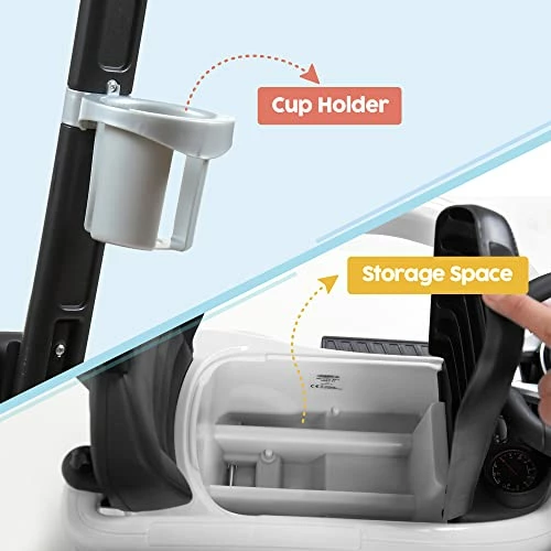 Best Pirce π TOBBI Push Car For Toddlers, Ride On Toy Sliding Walking Car W/ Horn Music, Safety Bar, Cup Holder, White β 6 Best Pirce π TOBBI Push Car For Toddlers, Ride On Toy Sliding Walking Car W/ Horn Music, Safety Bar, Cup Holder, White β - Image 5