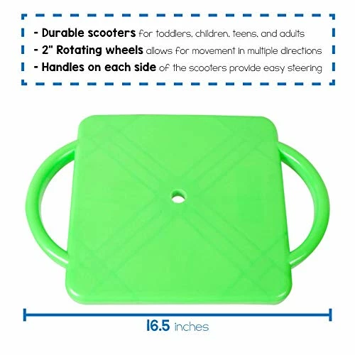 Best Sale ✔️ Hand2mind Green Indoor Scooter Board With Handles, Gym Scooters For Kids, Recess Toys, PE Equipment For Elementary School, Kids Indoor Play Equipment, Floor Scooter, Kids Sports Activities ❤️ 4 Best Sale ✔️ Hand2mind Green Indoor Scooter Board With Handles, Gym Scooters For Kids, Recess Toys, PE Equipment For Elementary School, Kids Indoor Play Equipment, Floor Scooter, Kids Sports Activities ❤️ - Image 2