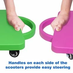 Cheap 🔥 GSE Games & Sports Expert GSE Floor Scooter Board With Handles, Sitting Scooter For Kids Indoor Play Equipment, Fun Scoot Board With Non-Marring Plastic Casters For Children(6 Colors Available) Green 💯 -Scooters & Equipment Sales 41FYBEEJx2L