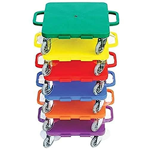 Promo π― Cosom Scooter Board Set, 16 Inch Premium Sit & Scoot Board With 4 Inch Non-Marring Performance Wheels, Double Race Bearings, & Safety Handles, Physical Education Class Equipment, Assorted Colors π 3 Promo π― Cosom Scooter Board Set, 16 Inch Premium Sit & Scoot Board With 4 Inch Non-Marring Performance Wheels, Double Race Bearings, & Safety Handles, Physical Education Class Equipment, Assorted Colors π