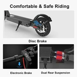 Best Pirce ✨ Hiboy S2 Electric Scooter, 8.5" Solid Tires, Up To 17 Miles Long-Range & 19 MPH Portable Folding Commuting Scooter For Adults With Double Braking System (Optional Seat) 😉 -Scooters & Equipment Sales 41Lf2Mlqz3L