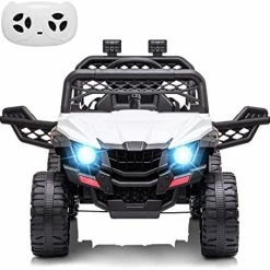 Best deal ✔️ RCtown Trailer For 12V Kids Ride On Car Truck With Parent Remote Control, Spring Suspension, LED Lights, AUX Port, Music (Trailer Only) 😍 -Scooters & Equipment Sales 41LhVEebO L. AC