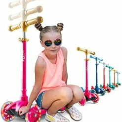 Top 10 😀 Kicksy Wheels Kicksy - Kids Scooter - Toddler Scooter For Kids 2-5, Adjustable Height -3 Wheel Scooter For Kids Ages 6-12 Boys & 👧 Girls- Kids Three Wheel Scooter With Light Up LED Wheels Made For Stable Ride Blu ✨ -Scooters & Equipment Sales 41NXAbF2uaL. AC