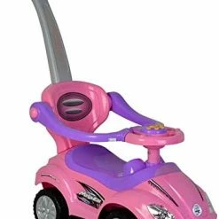 Coupon 😉 ChromeWheels 3 In 1 Ride On Toys Push Car With Guardrail, Mega Car For Toddlers, W/ Handle, Horn, Music, Color Red 🌟 -Scooters & Equipment Sales 41WEGdiEN5L. AC