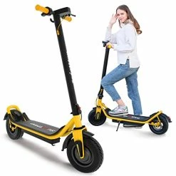 Deals ✨ ScootHop Electric Scooter - 10" Air Filled Tires - Max Speed 15.5 Mph & 25 Miles Long-Range - LED Display, 350W Electric Kick Scooter, Foldable And Cruise Control Commuter E-Scooter For Adults, Teens Yellow 😉