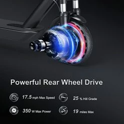 Coupon 🧨 Aovowheel ES7 Electric Scooter Adults, 8.5" Solid Tires, 350W Motor, 25 Miles Range, 17 Mph Folding Commuter Electric Scooter For Adults 🎉 -Scooters & Equipment Sales 41Z7FAorpZL