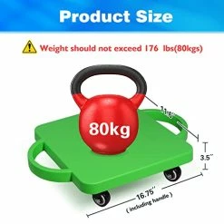 Cheap 🔥 GSE Games & Sports Expert GSE Floor Scooter Board With Handles, Sitting Scooter For Kids Indoor Play Equipment, Fun Scoot Board With Non-Marring Plastic Casters For Children(6 Colors Available) Green 💯 -Scooters & Equipment Sales 41aWwL2QjuL