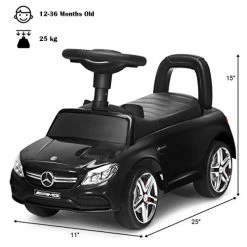 Cheapest 💯 Costzon Kids Push And Ride Racer, Licensed Mercedes Benz Ride On Push Car W/Horn Music, Under Seat Storage, Foot-to-Floor Sliding Car Pushing Cart For Toddler, Gift Toy For Children Boys 👧 Girls (Black) 😀 -Scooters & Equipment Sales 41dEcXbZytL