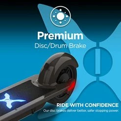 New 😉 Hover-1 Alpha Electric Scooter | 18MPH, 12M Range, 5HR Charge, LCD Display, 10 Inch High-Grip Tires, 264LB Max Weight, Cert. & Tested - Safe For Kids, Teens & Adults Gray 😍 -Scooters & Equipment Sales 41dkFldrMgL