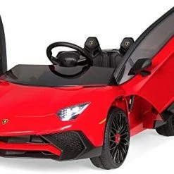 Brand new 🎉 Best Choice Products Kids 12V Ride On Lamborghini Aventador SV Sports Car Toy W/ Parent Control, AUX Cable, 2 Speeds, LED Lights, Sounds - R 👍 -Scooters & Equipment Sales 41eQCytDFwL. AC