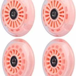 Promo 🤩 Wheelgoo Wiggle Car Polyurethane Replacement Wheels Set (Front,2P Light Up), Swing Car Wheels Pack (Rear,2P Narrower) Upgrade For Ride-on Toys (Black) 🔥 -Scooters & Equipment Sales 41edI6fG3L. AC