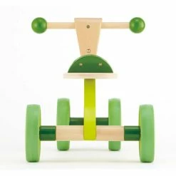 Brand new 😉 Hape Scoot Around Ride On Wood Bike | Award Winning Four Wheeled Wooden Push Balance Bike Toy For Toddlers With Rubberized Wheels, Bright Green ❤️ -Scooters & Equipment Sales 41eoDkQg7qL