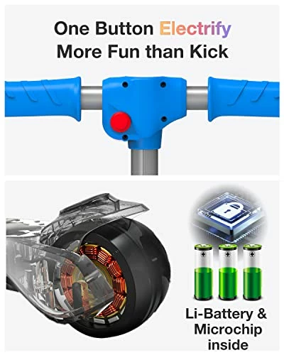 Budget 🤩 Elecorange Kid Electric Scooter, Safe Wide Light Up Deck & Wide Wheels, Reliable Thumb Throttle, 3 Adjustable Height, 5Mph Safe Speed, 60min Ride Time, Lightweight, Foldable, Scooter For Kids Ages 3-9 Whit ⌛ 5 Budget 🤩 Elecorange Kid Electric Scooter, Safe Wide Light Up Deck & Wide Wheels, Reliable Thumb Throttle, 3 Adjustable Height, 5Mph Safe Speed, 60min Ride Time, Lightweight, Foldable, Scooter For Kids Ages 3-9 Whit ⌛ - Image 3