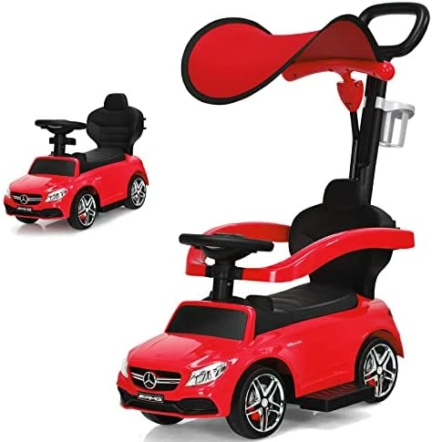 Buy โญ Costzon Push Car For Toddlers, 3 In 1 Mercedes Benz Stroller Sliding Walking Car W/ Canopy, Handle, Safety Bar, Cup Holder, Music, Underneath Storage, Foot-to-Floor Ride On Toy For Boys & ๐ง Girls, White ๐คฉ 10 Buy โญ Costzon Push Car For Toddlers, 3 In 1 Mercedes Benz Stroller Sliding Walking Car W/ Canopy, Handle, Safety Bar, Cup Holder, Music, Underneath Storage, Foot-to-Floor Ride On Toy For Boys & ๐ง Girls, White ๐คฉ - Image 8