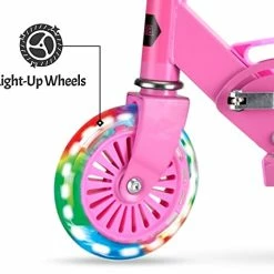 Discount 🎁 DADDYCHILD Scooters For Kids 2 Wheel Folding Kick Scooter For 👧 Girls Boys Ages 3+ To Teen, Fold-to-Carry, Lightweight, Portable Scooter With Motion-Activated Light-up Wheels, And Adjustable Handlebars Blue 🥰 -Scooters & Equipment Sales 41i114hicLL