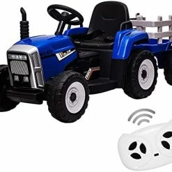 Flash Sale ⭐ Nasitip Kids Ride On Tractor With Green Trailer & Remote Control, 12V Toddler Battery With Slow Start 7LED Headlights USB Music Player 2+1 Gear Shift, Green Trailer, 35W/ EVA Tire (611-greenG35) 🤩 -Scooters & Equipment Sales 41jiID1oQL. AC