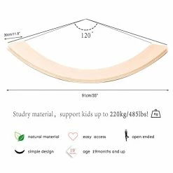 Promo 🌟 Little Dove Wooden Balance Board Wobble Board Preschool Toys Early Learning Kid Yoga Curvy Board - Rocker Board Kid Size Natural Wood Natural Wooden 🔥 -Scooters & Equipment Sales 41kEndhavbL