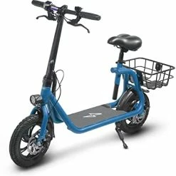 Wholesale ⌛ Phantomgogo Commuter R1 - Electric Scooter For Adults - Foldable Scooter With Seat & Carry Basket - 450W Brushless Motor 36V - 15MPH 265lbs Max Load E Mopeds For Adults Blue ⌛ -Scooters & Equipment Sales 41kJYznzBQL. AC