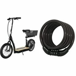 Cheap 👍 Razor EcoSmart Metro HD Electric Scooter Hub-Driven Motor - Black - FFP & Master Lock Bike Lock Cable, Combination Bicycle Lock, Cable Lock For Outdoor Equipment, 8143D 🔔