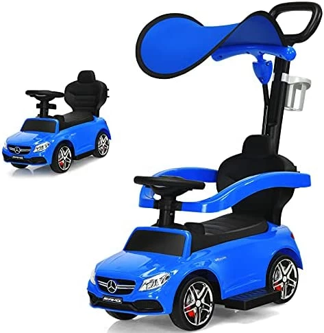 Buy โญ Costzon Push Car For Toddlers, 3 In 1 Mercedes Benz Stroller Sliding Walking Car W/ Canopy, Handle, Safety Bar, Cup Holder, Music, Underneath Storage, Foot-to-Floor Ride On Toy For Boys & ๐ง Girls, White ๐คฉ 9 Buy โญ Costzon Push Car For Toddlers, 3 In 1 Mercedes Benz Stroller Sliding Walking Car W/ Canopy, Handle, Safety Bar, Cup Holder, Music, Underneath Storage, Foot-to-Floor Ride On Toy For Boys & ๐ง Girls, White ๐คฉ - Image 7