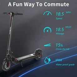 Best Sale 🤩 VOBET Adults Electric Scooter,350W Motor,8.5Inch Solid Tire,18.5 Miles 18.5 MPH Portable Folding Commuting Scooter For Adults With Front And Rear Shock Absorption System And APP 🎉 -Scooters & Equipment Sales 41na0xcB3XL