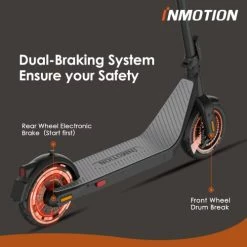 Flash Sale ⌛ I INMOTION Inmotion Air Pro Electric Kick Sooter, 500W Power, 22 MPH &30 Miles Range, Wiring Hidden Design, 10'' Pneumatic Tire, Dual Brakes, W. Capacity 264lbs,Commuter E Scooter For Adult 😉 -Scooters & Equipment Sales 41o6d520klL