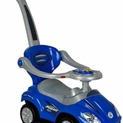 Coupon 😉 ChromeWheels 3 In 1 Ride On Toys Push Car With Guardrail, Mega Car For Toddlers, W/ Handle, Horn, Music, Color Red 🌟 -Scooters & Equipment Sales 41rA1gEwe1L. AC