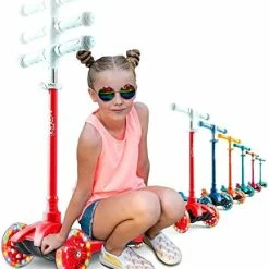Top 10 😀 Kicksy Wheels Kicksy - Kids Scooter - Toddler Scooter For Kids 2-5, Adjustable Height -3 Wheel Scooter For Kids Ages 6-12 Boys & 👧 Girls- Kids Three Wheel Scooter With Light Up LED Wheels Made For Stable Ride Blu ✨ -Scooters & Equipment Sales 41rrB59BAHL. AC