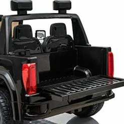 Wholesale 🎁 DAKOTT GMC Sierra Denali HD Two Seater 12 Volt Ride-On Truck W/ 2.4G Remote Control, LED Lights, Horn, Music, MP3/USB, Storage Box, Spring Suspension, Electric Vehicle For Kids Black 🌟 -Scooters & Equipment Sales 41saslpypYL