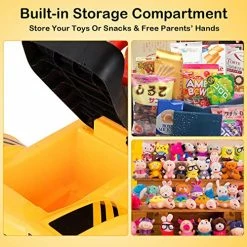 Wholesale ✔️ Costzon Kids Ride On Construction Bulldozer, Outdoor Digger Scooper Pulling Cart W/Front Loader Digger Horn Underneath Storage, Children Pretend Play Truck Toy (Yellow) 🥰 -Scooters & Equipment Sales 512rvFahVzL