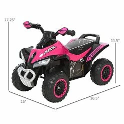 Deals ⌛ Aosom NO Power Ride On Push Car For Kids 4 Wheels Foot-to-Floor Sliding Walking ATV Toy With Music And Light For 18-36 Months, Pink ✔️ -Scooters & Equipment Sales 513KHbdwcZL