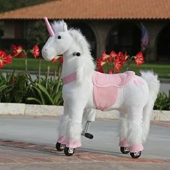 New 🌟 Medallion - My Pony Ride On Real Walking Horse For Children 3 To 6 Years Old Or Up To 65 Pounds (Color Small Pink Unicorn) ⌛ -Scooters & Equipment Sales 513VjZHl5OL
