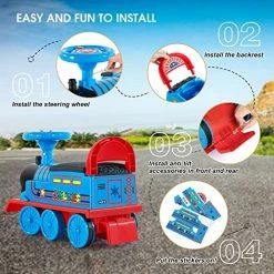 Wholesale 🔥 JOYLDIAS Toddler Ride On Train, Push Cars For Toddlers With Led Lights, Train Horn And Storage, Blue 👏 -Scooters & Equipment Sales 515mQ7P2D0L