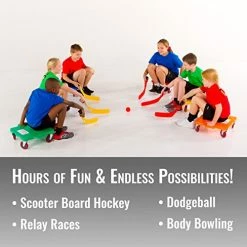 Promo π― Cosom Scooter Board Set, 16 Inch Premium Sit & Scoot Board With 4 Inch Non-Marring Performance Wheels, Double Race Bearings, & Safety Handles, Physical Education Class Equipment, Assorted Colors π 8 Promo π― Cosom Scooter Board Set, 16 Inch Premium Sit & Scoot Board With 4 Inch Non-Marring Performance Wheels, Double Race Bearings, & Safety Handles, Physical Education Class Equipment, Assorted Colors π -Scooters & Equipment Sales 517d8T0O1uL